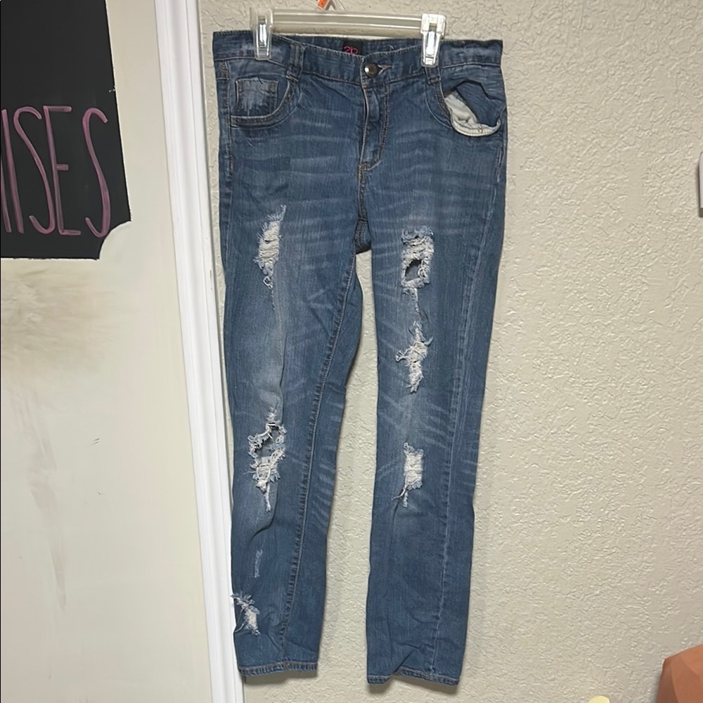 Bebe Ripped Denim Jeans